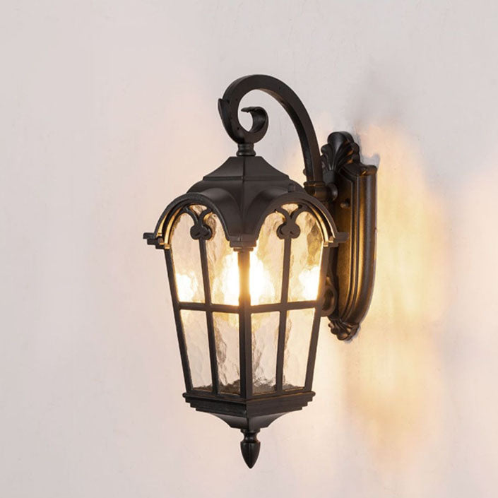 Quadrilateral Shape Aluminum Glass 1-Light Wall Sconce Lamp