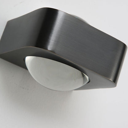 Rectangle Stainless Steel Copper Glass LED Wall Sconce Lamp