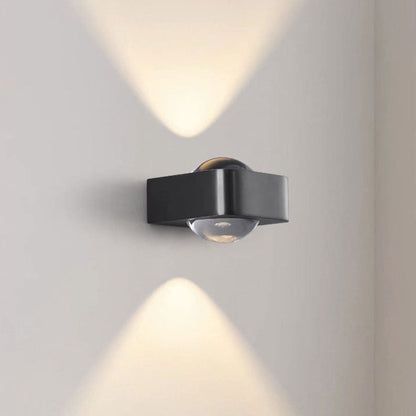 Rectangle Stainless Steel Copper Glass LED Wall Sconce Lamp