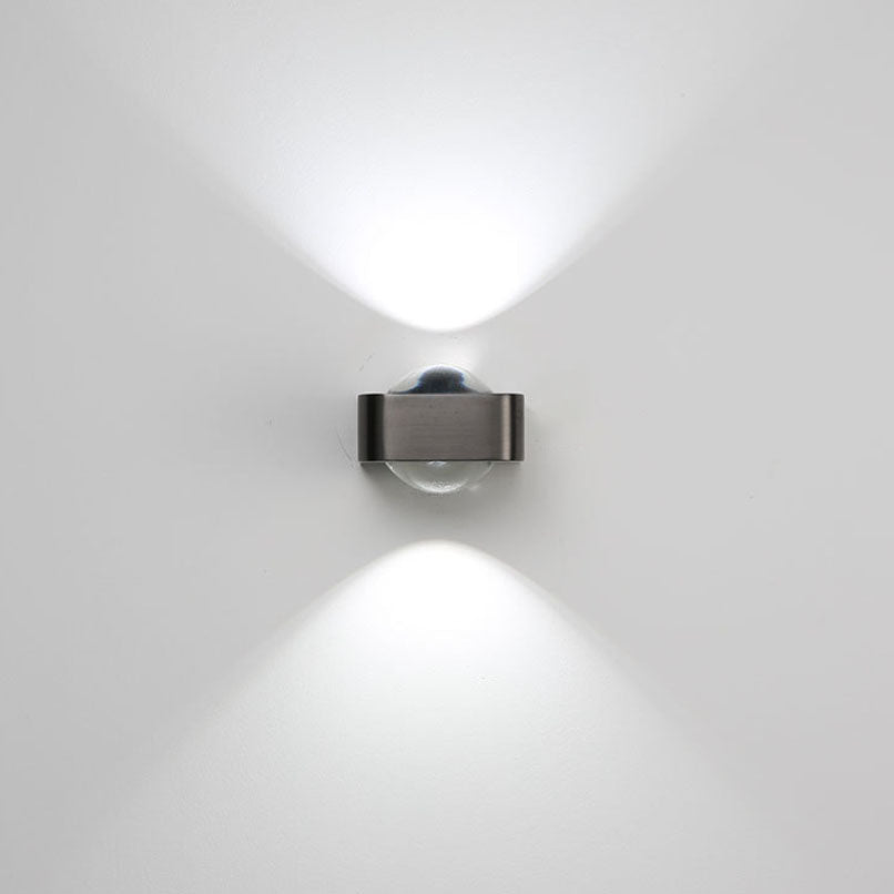 Rectangle Stainless Steel Copper Glass LED Wall Sconce Lamp
