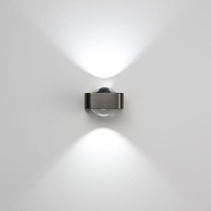 Rectangle Stainless Steel Copper Glass LED Wall Sconce Lamp