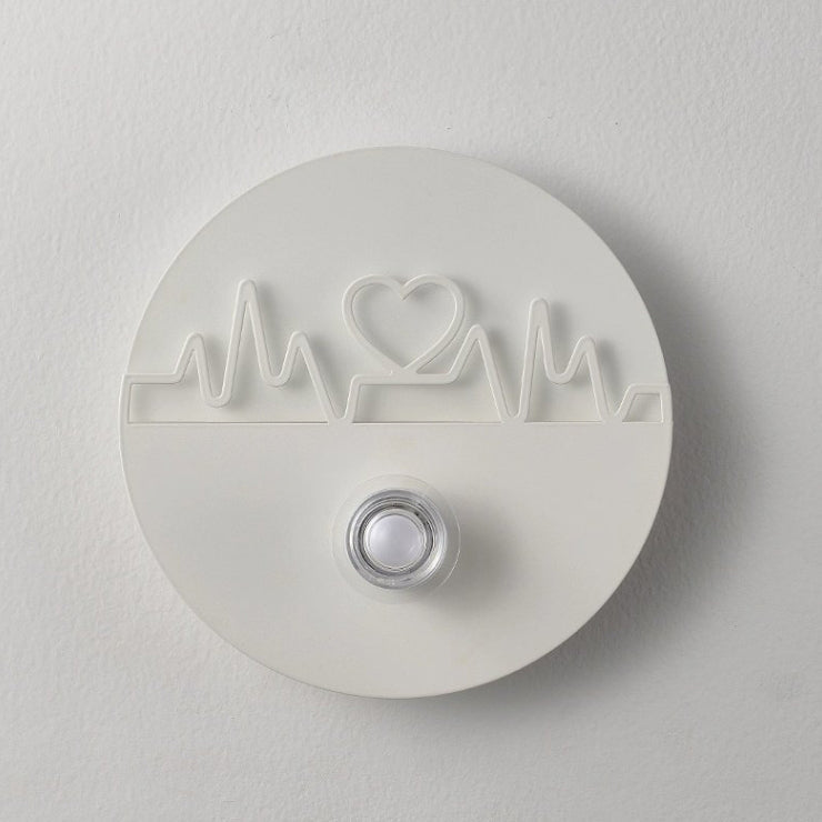 Cream Round Love Wave Iron Acrylic LED Wall Sconce Lamp