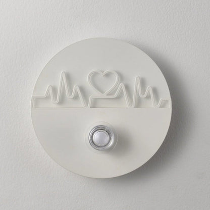 Cream Round Love Wave Iron Acrylic LED Wall Sconce Lamp