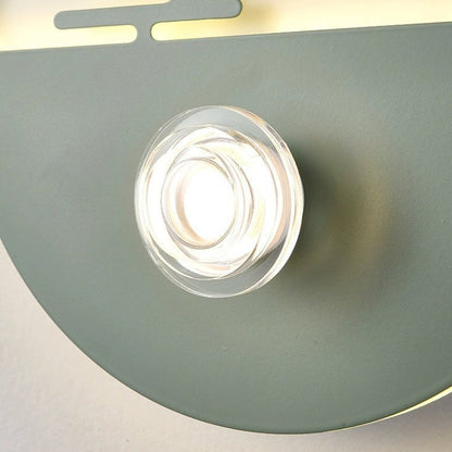 Cream Round Love Wave Iron Acrylic LED Wall Sconce Lamp