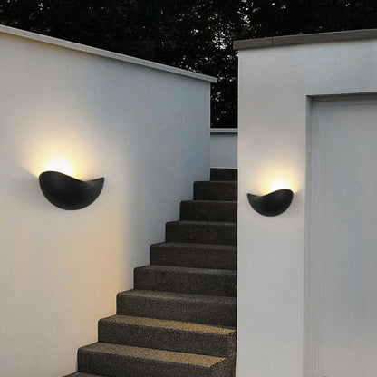 Minimalist Half Moon Circle Aluminum LED Wall Sconce Lamp