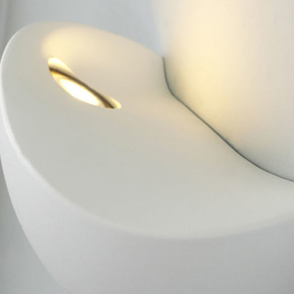 Minimalist Half Moon Circle Aluminum LED Wall Sconce Lamp