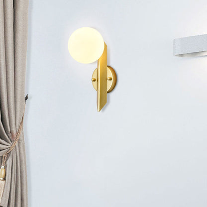 Scandinavian Strip Iron Glass 1-Light Wall Sconce Lamp