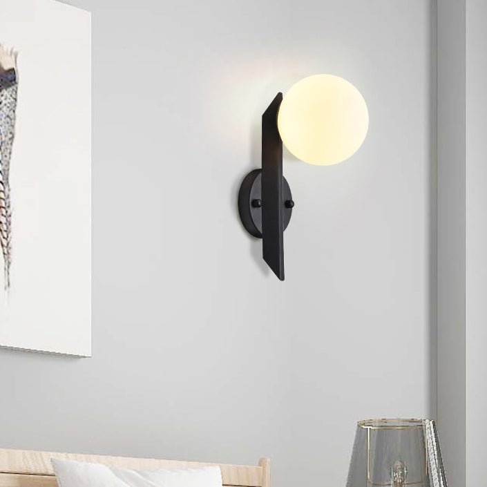Scandinavian Strip Iron Glass 1-Light Wall Sconce Lamp