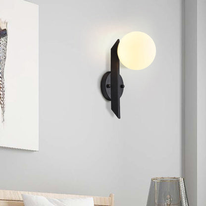Scandinavian Strip Iron Glass 1-Light Wall Sconce Lamp