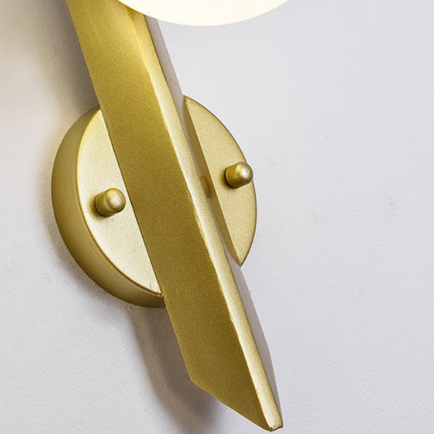 Scandinavian Strip Iron Glass 1-Light Wall Sconce Lamp