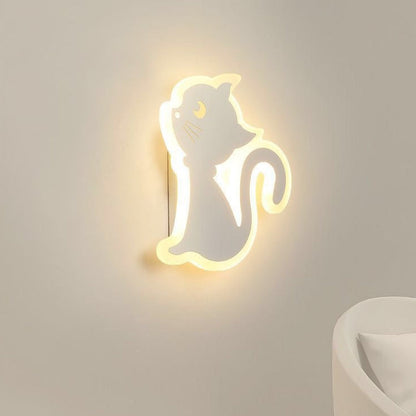 Creative Acrylic Cat Design Iron LED Wall Sconce Lamp