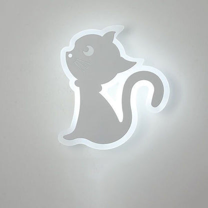 Creative Acrylic Cat Design Iron LED Wall Sconce Lamp
