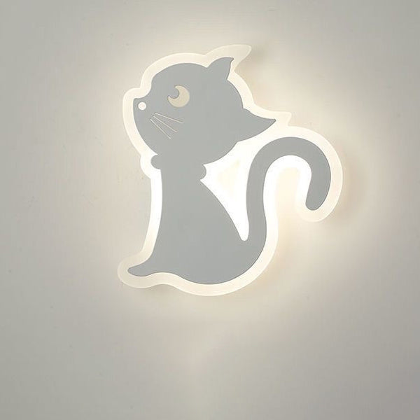 Creative Acrylic Cat Design Iron LED Wall Sconce Lamp
