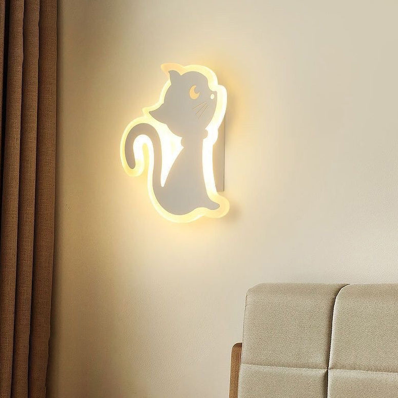 Creative Acrylic Cat Design Iron LED Wall Sconce Lamp