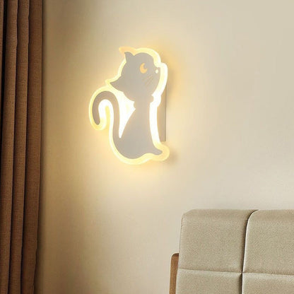 Creative Acrylic Cat Design Iron LED Wall Sconce Lamp