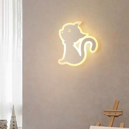 Creative Acrylic Cat Design Iron LED Wall Sconce Lamp