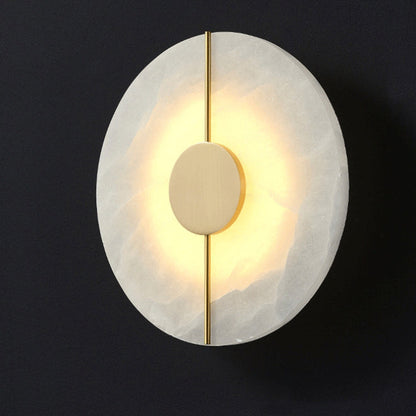 Scandinavian Copper Marble Round Oval LED Wall Sconce Lamp