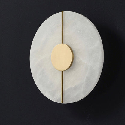 Scandinavian Copper Marble Round Oval LED Wall Sconce Lamp