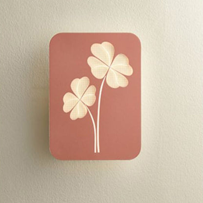 Simplicity Clover Square Love Heart LED Wall Sconce Lamp