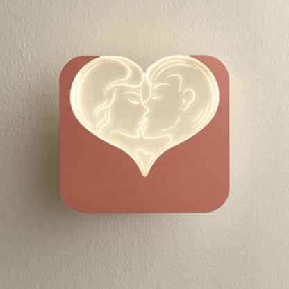 Simplicity Clover Square Love Heart LED Wall Sconce Lamp