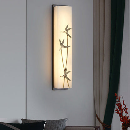 Chinese Lotus Flower Ginkgo Biloba LED Wall Sconce Lamp