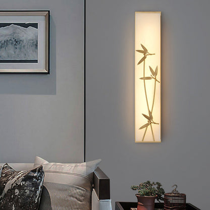 Chinese Lotus Flower Ginkgo Biloba LED Wall Sconce Lamp
