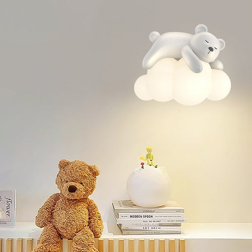 Nordic Kids Resin PE Bear Rabbit LED Wall Sconce Lamp