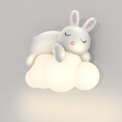 Nordic Kids Resin PE Bear Rabbit LED Wall Sconce Lamp