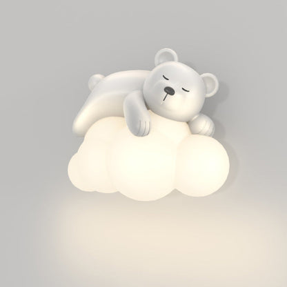 Nordic Kids Resin PE Bear Rabbit LED Wall Sconce Lamp