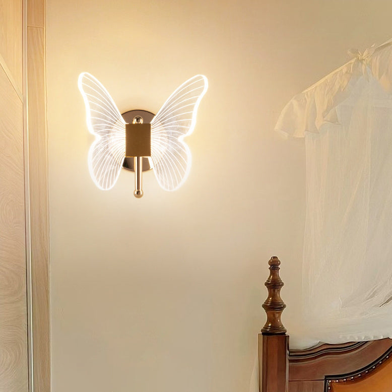 Metal Morning Glory Maple Leaf LED Wall Sconce Lamp
