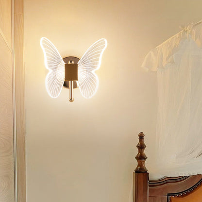 Metal Morning Glory Maple Leaf LED Wall Sconce Lamp