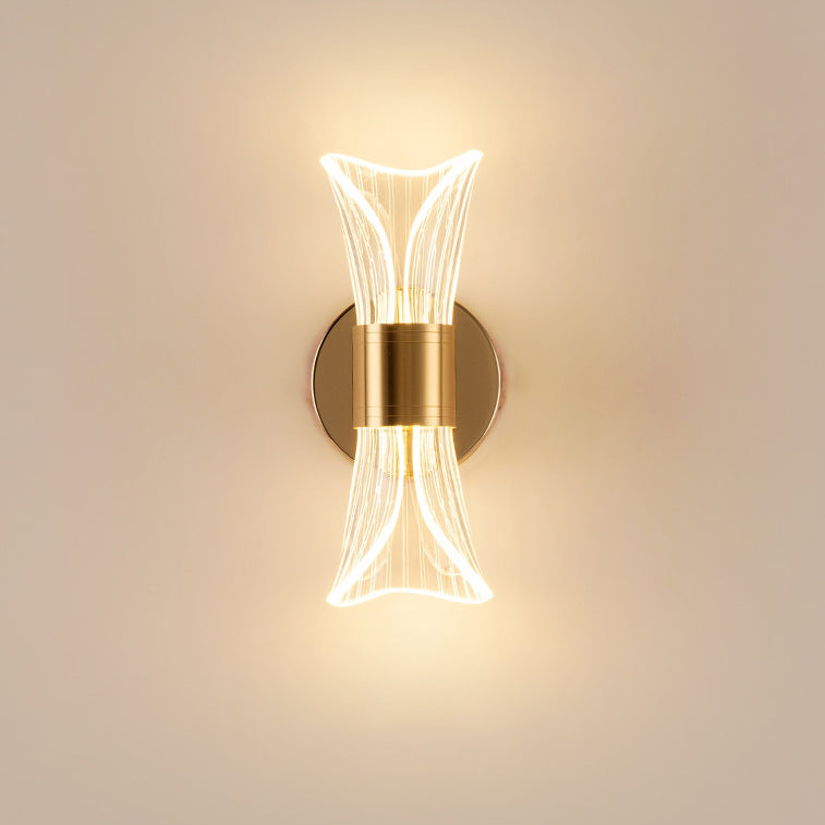 Metal Morning Glory Maple Leaf LED Wall Sconce Lamp