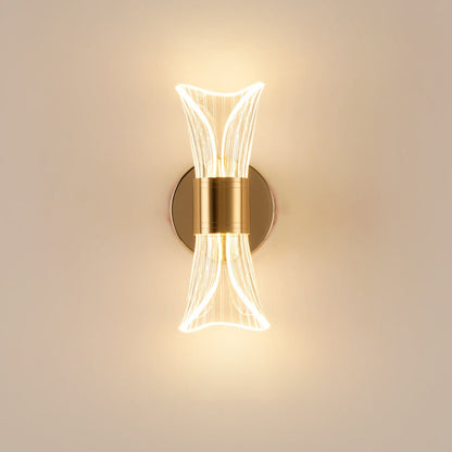Metal Morning Glory Maple Leaf LED Wall Sconce Lamp