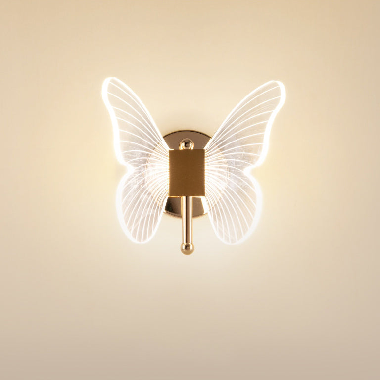 Metal Morning Glory Maple Leaf LED Wall Sconce Lamp