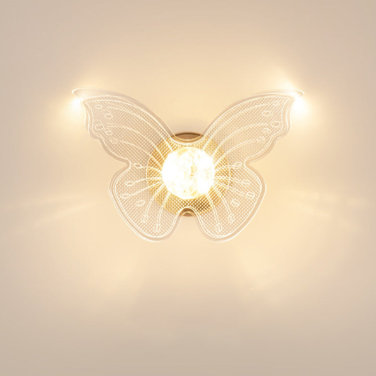 Metal Morning Glory Maple Leaf LED Wall Sconce Lamp