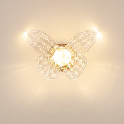 Metal Morning Glory Maple Leaf LED Wall Sconce Lamp