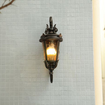 Waterproof Aluminum Glass Cylinder 1-Light Wall Sconce Lamp