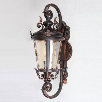 Waterproof Aluminum Glass Cylinder 1-Light Wall Sconce Lamp
