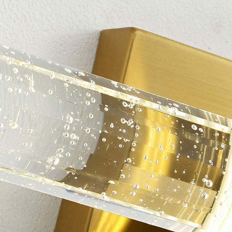 Luxury Hardware Crystal Strip Column LED Wall Sconce Lamp