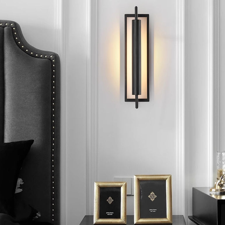 Rectangular Iron Acrylic 1-Light Wall Sconce Lamp