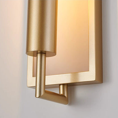 Rectangular Iron Acrylic 1-Light Wall Sconce Lamp