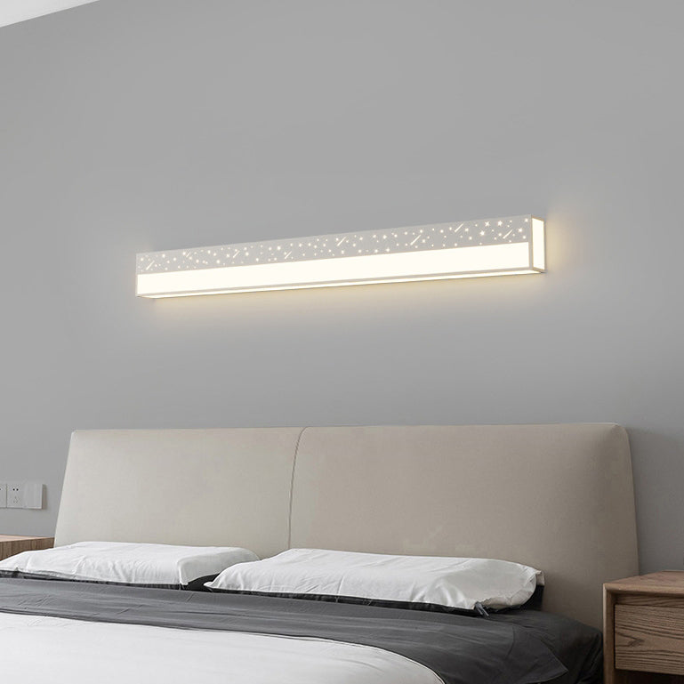 Minimalist Rectangle Iron Acrylic LED Wall Sconce Lamp