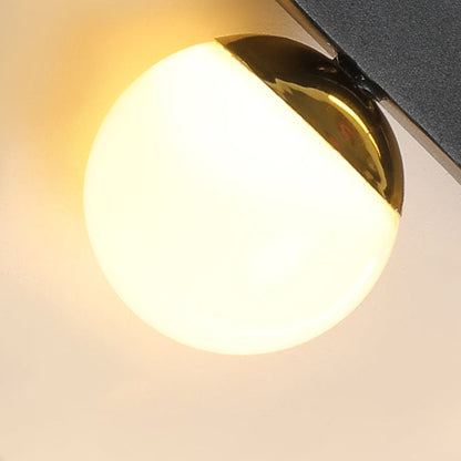 Curved Spherical Iron Silicone LED Wall Sconce Lamp