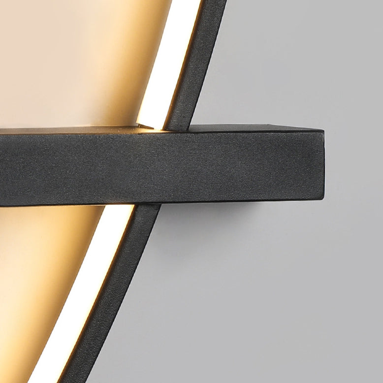 Curved Spherical Iron Silicone LED Wall Sconce Lamp