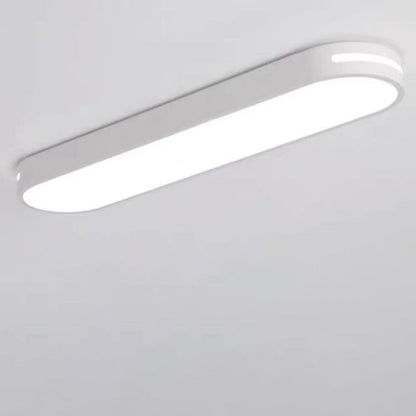 Modern Minimalist Elliptical Strip Iron Acrylic LED Flush Mount Ceiling Light For Hallway