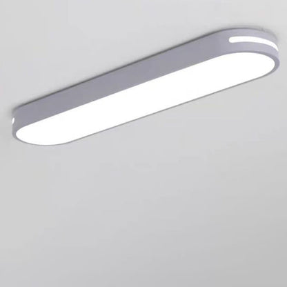 Modern Minimalist Elliptical Strip Iron Acrylic LED Flush Mount Ceiling Light For Hallway