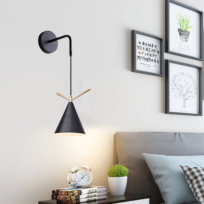 Contemporary Nordic Iron Conic 1-Light Wall Sconce Lamp