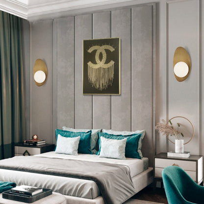 Scandinavian Glass Mock Ingot Ball 1-Light Wall Sconce Lamp