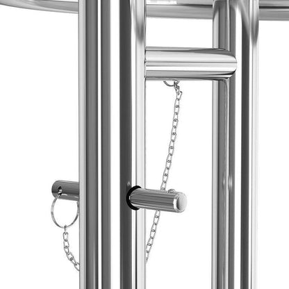 Modern Glass Stainless Steel Side Table