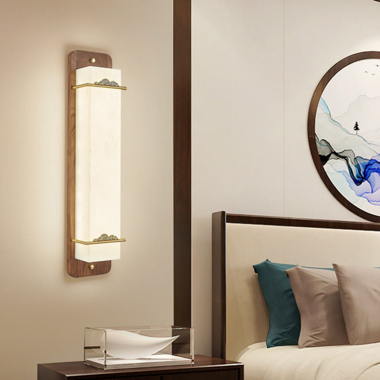 Chinese Acrylic Rectangular Cloud LED Wall Sconce Lamp